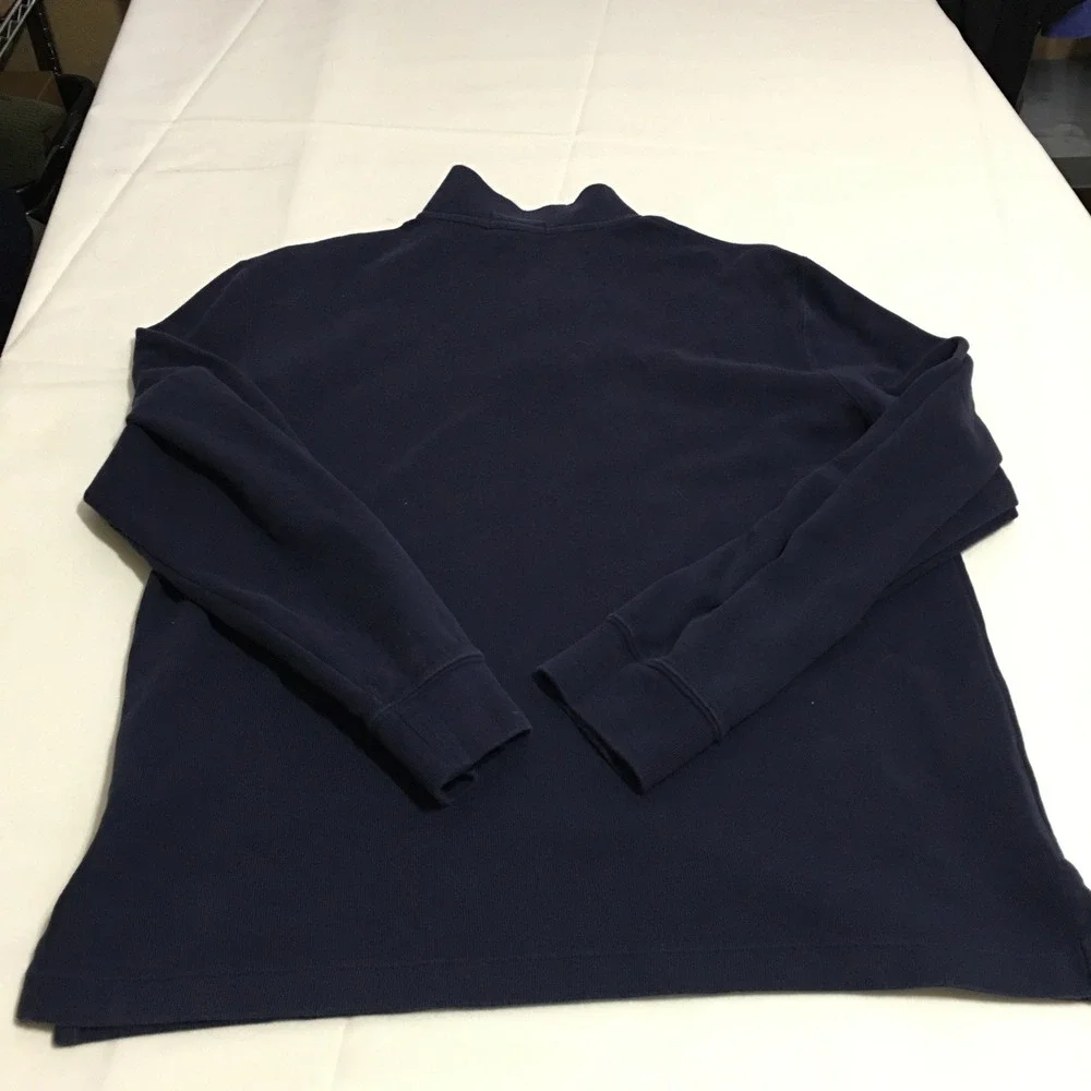 Polo Ralph Lauren Quarter Zip Pullover Mens Medium Navy Blue Pony Logo